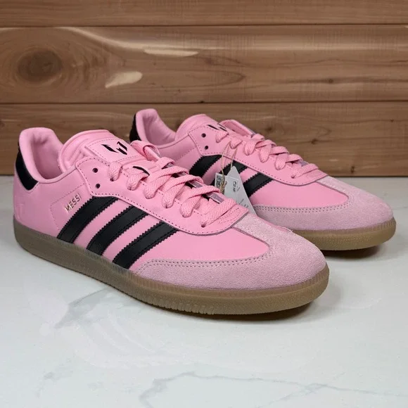 Adidas Samba Messi Football Soccer Shoes Light Pink Suede Men's Size 9.5 - Picture 6 of 13